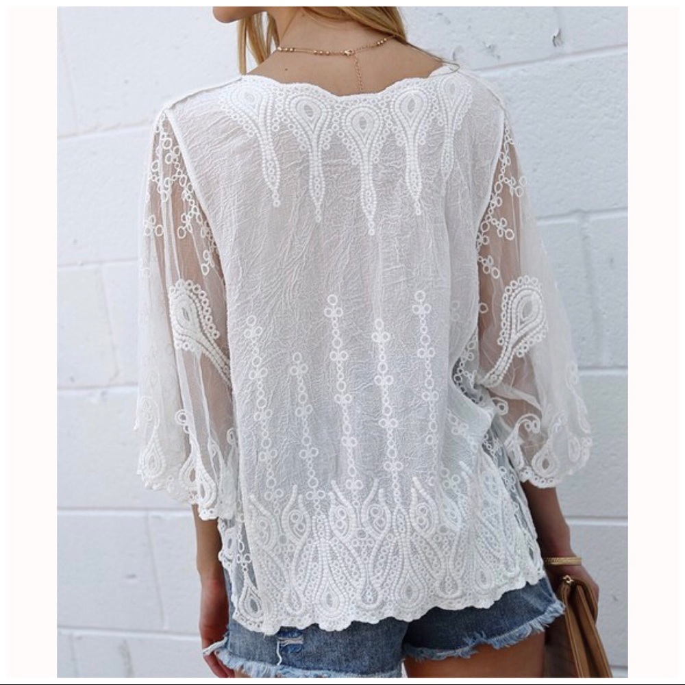 EMBROIDERED BOHO BEAUTY TOP - Picture 6 of 8